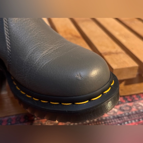DR MARTEN DOCS PEWTER GRAY CHELSEA BOOTS 7 38 - Picture 4 of 9
